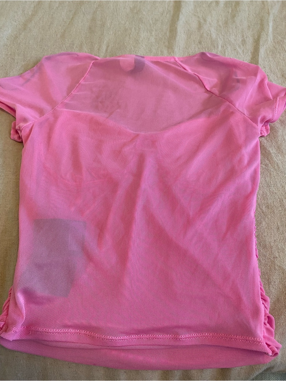 H&M Pink Mesh Ruched Underwire Crop Top - Picture 4 of 5